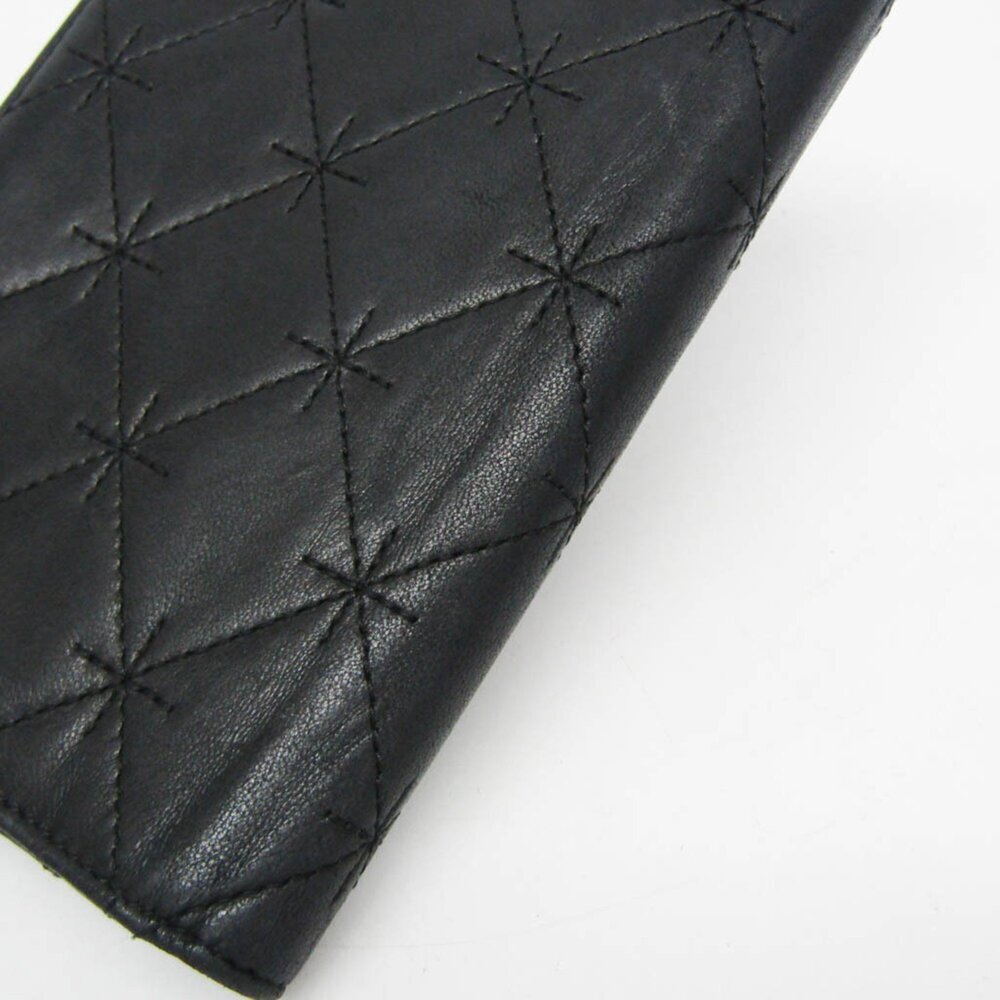 CHANEL Authentic Black Lambskin Leather Logo Wallet - Picture 12 of 16